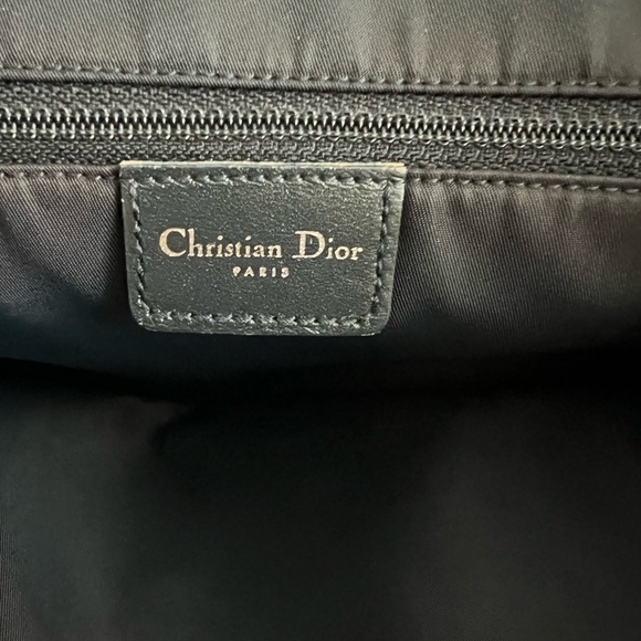 Christian Dior Denim Dark Blue/Grey Oblique &  Leather Tote - Picture 8 of 15